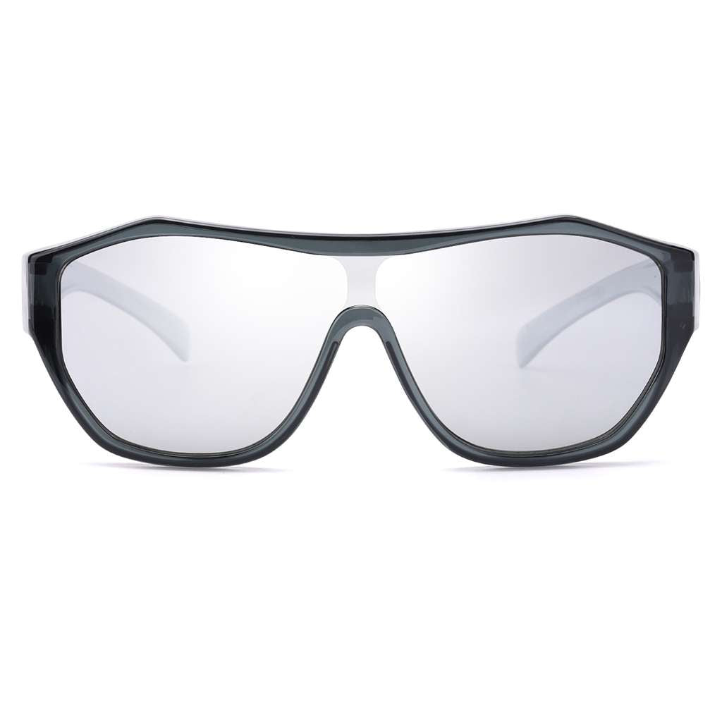 LVIOE Oversized Fit Over Polarized Driving Fishing Sunglasses for Men, Silver