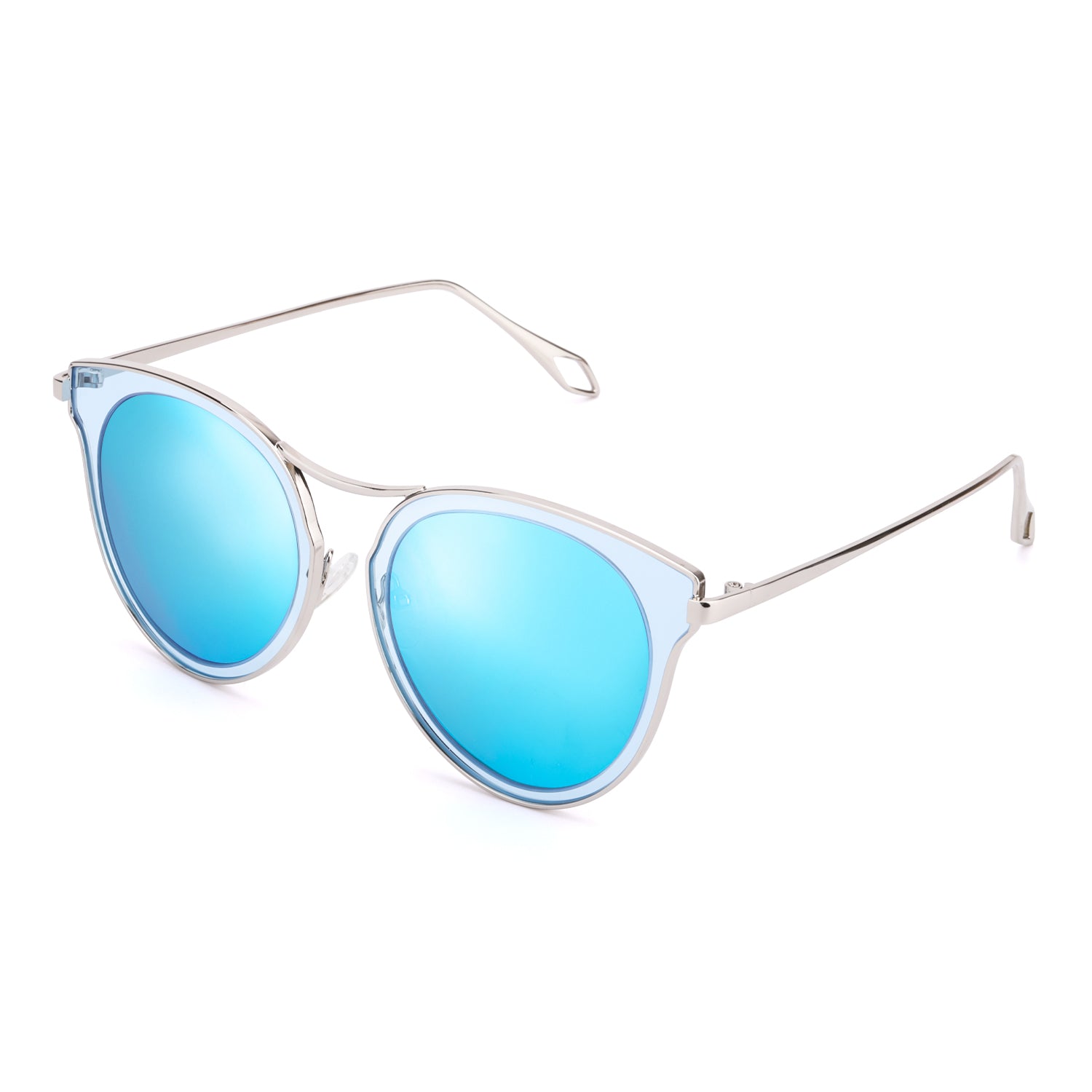 LVIOE Cat Eye Mirrored Polarized Sunglasses for Women - LVIOE
