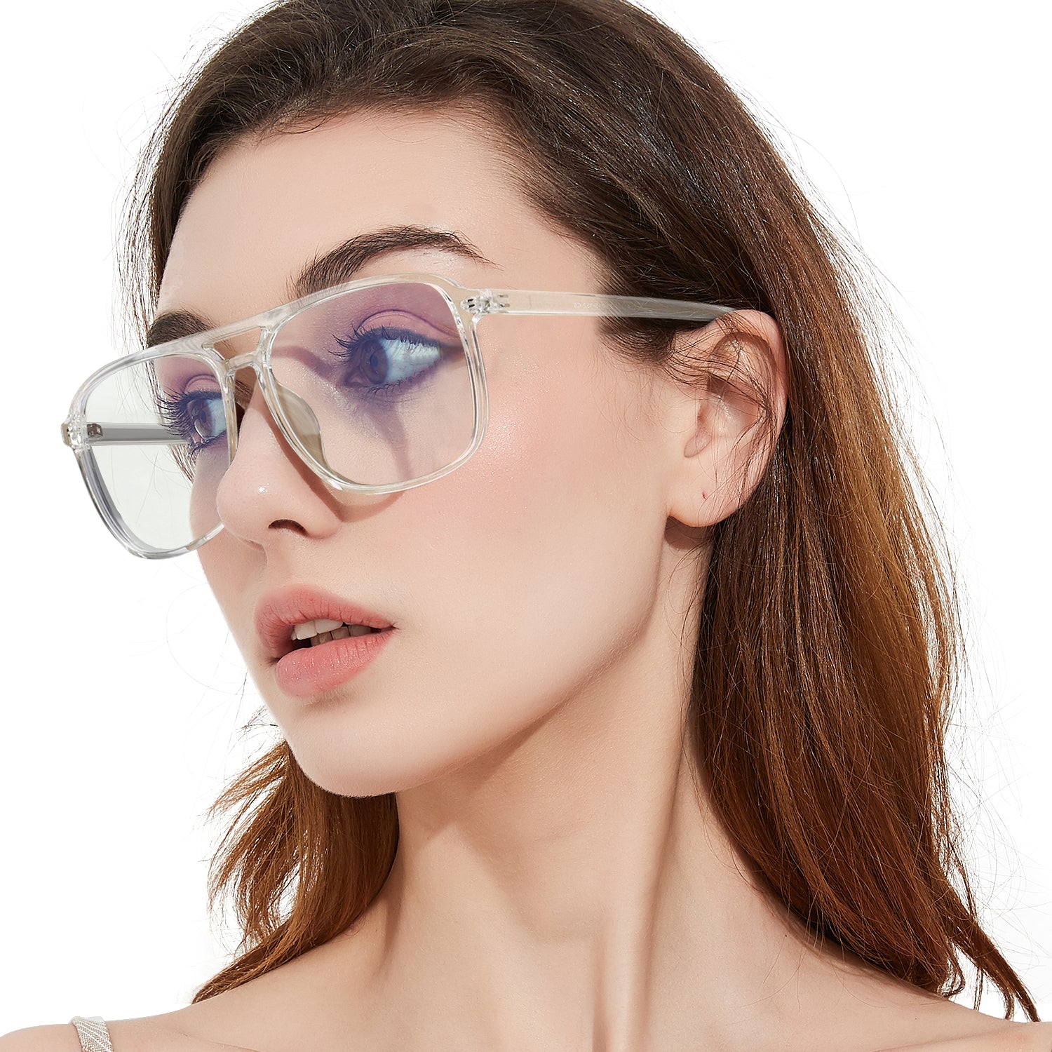 LVIOE Blue Light Glasses Double Bridge Prescription Glasses