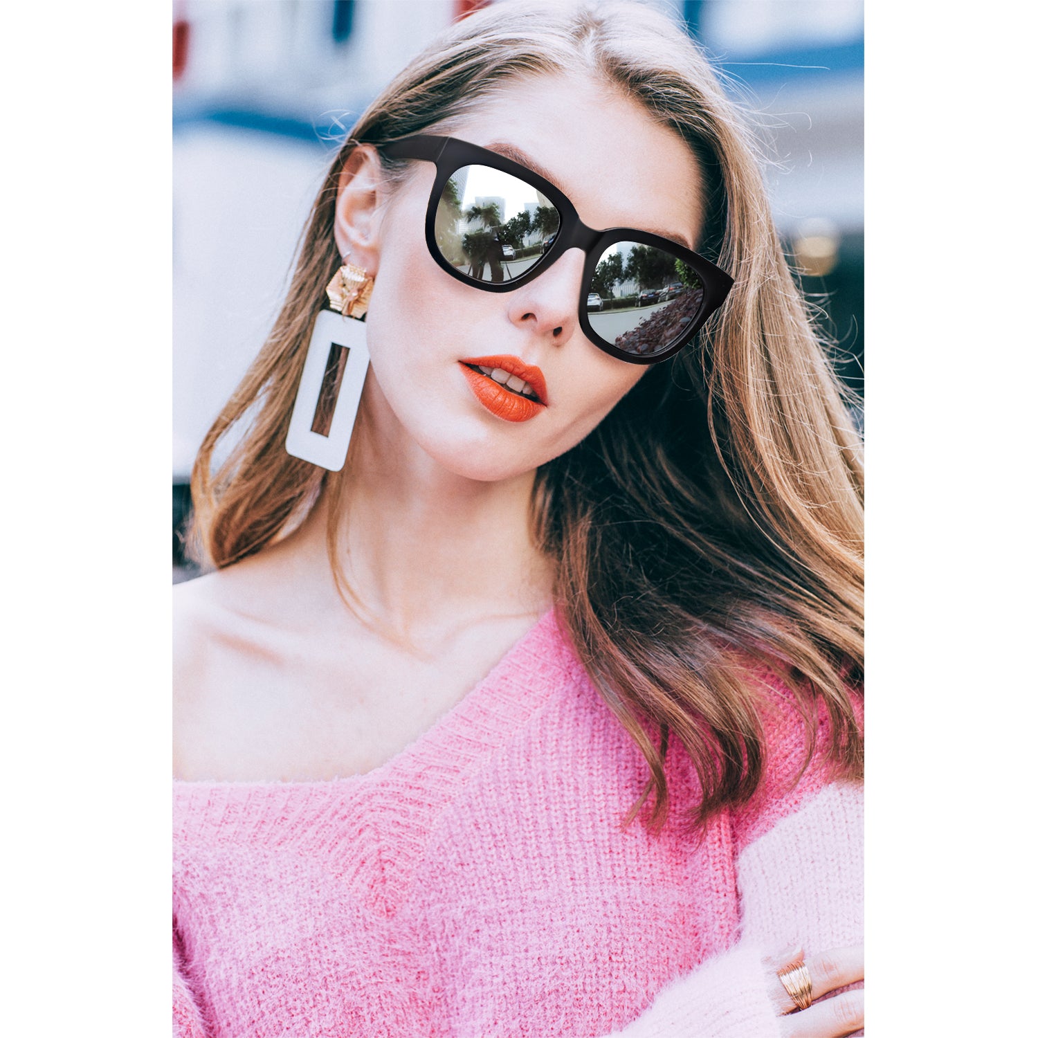 LVIOE Sunglasses Polarized UV400 Protection Classic Shades for Women