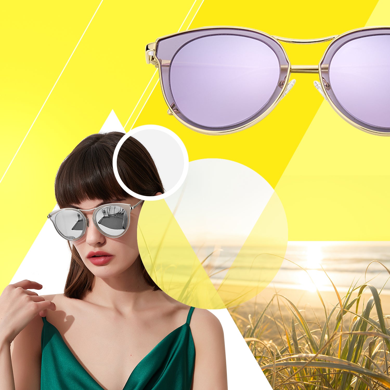 LVIOE Women's Cat Eye Polarized Sunglasses with UV400 Protection