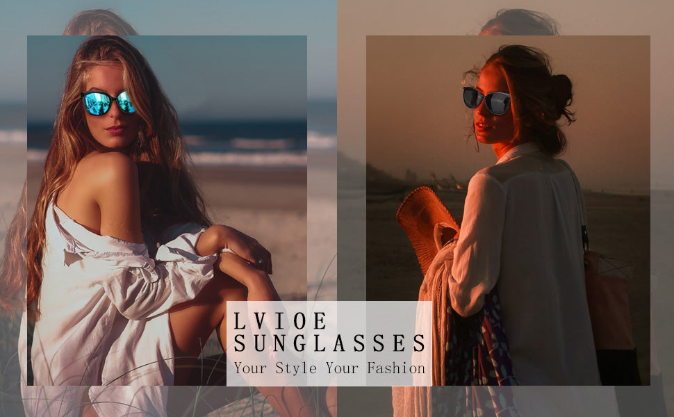LVIOE Retro Cat Eye Sunglasses Women Men Vintage Tortoise - LVIOE
