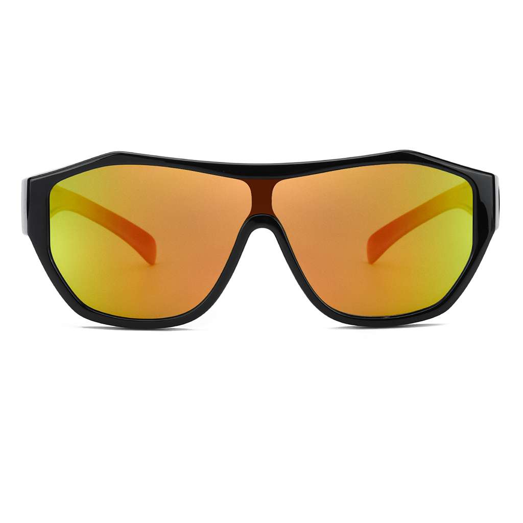 LVIOE Oversized Fit Over Polarized Driving Fishing Sunglasses for Men, Orange
