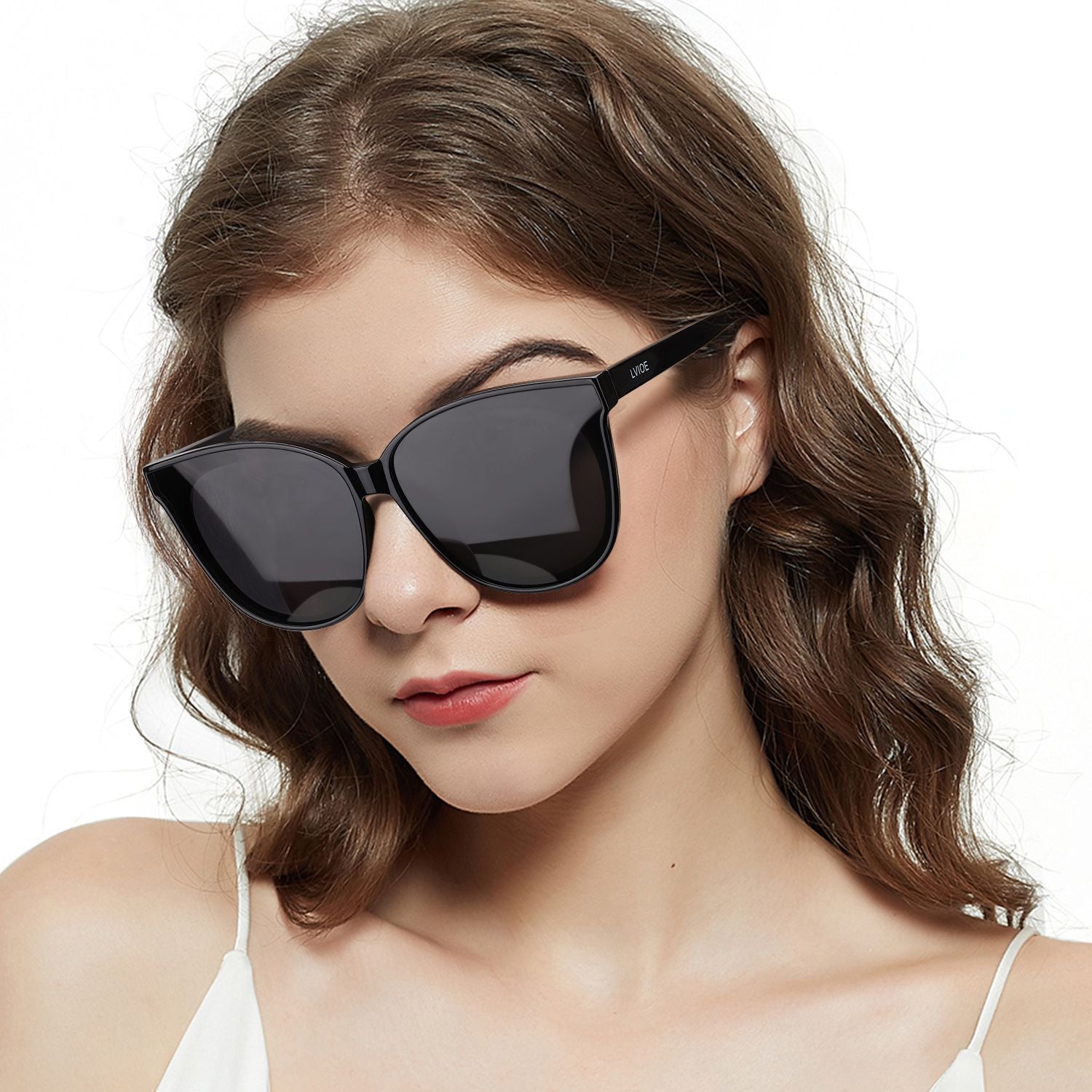 Women's Oversized V Cat Eye Sunglasses