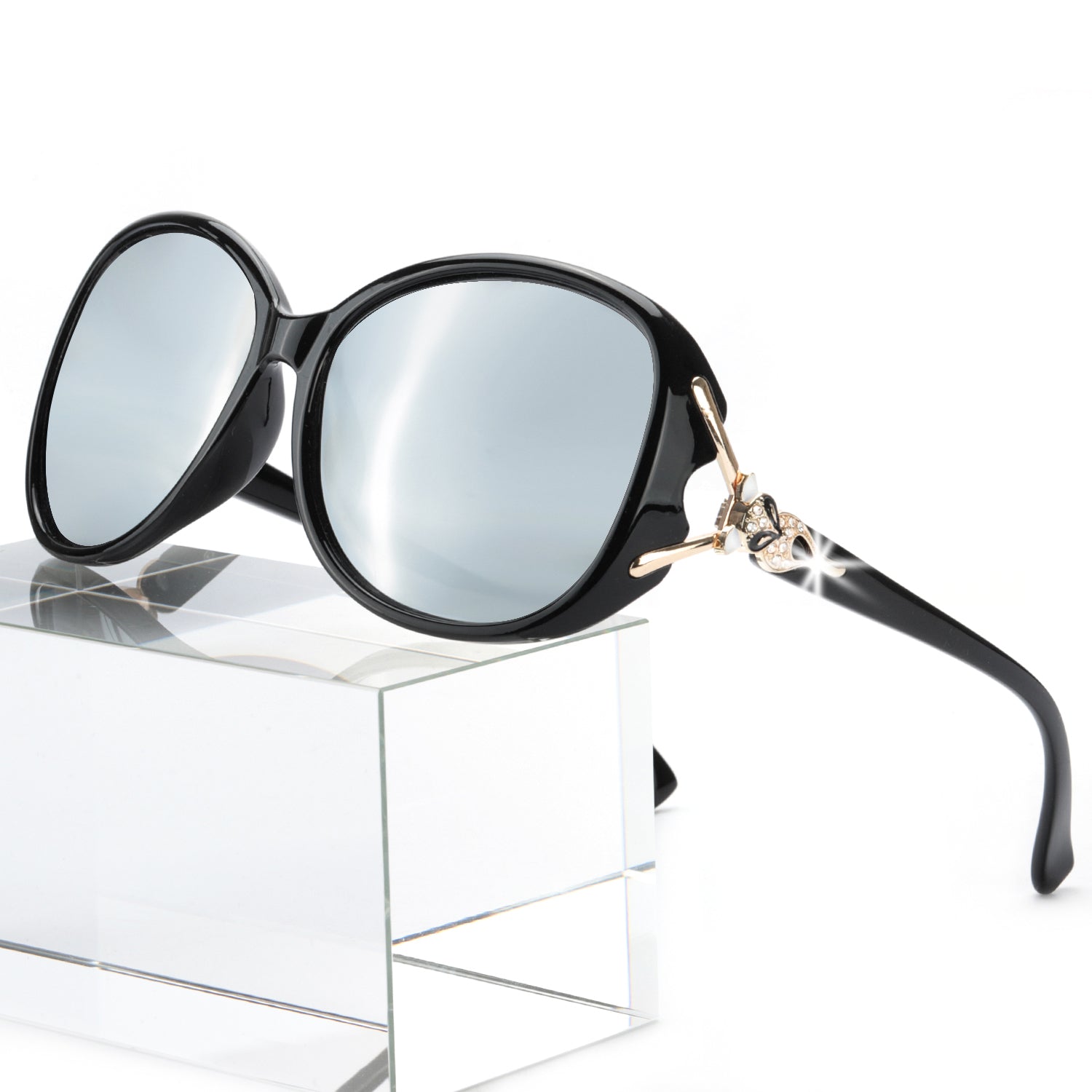 LVIOE Women's Oval Sunglasses, Mirrored Lens - LVIOE